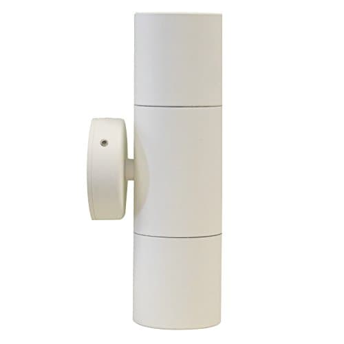 Hilospot - Twin MR16 Spotlight - Matt White Aluminium - 12v Up & Down Outdoor Wall Light