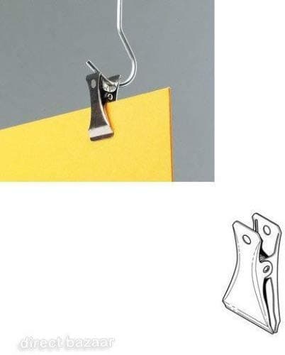 10 x Metal Spring Hanging Clips, for Posters and Add Signs, Direct Bazaar
