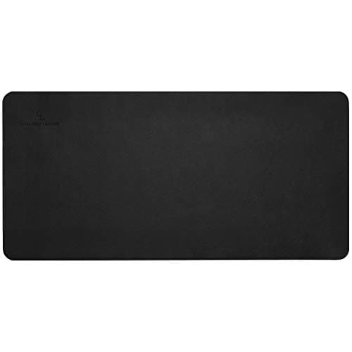 Gallaway Leather Desk Pad - (36 X 17 Inch) Desk Mat Accessories for Women Men Desk Protector Extended Mouse Pad for Office/Home Accessories Writing Pad for Top of Desks (Black)