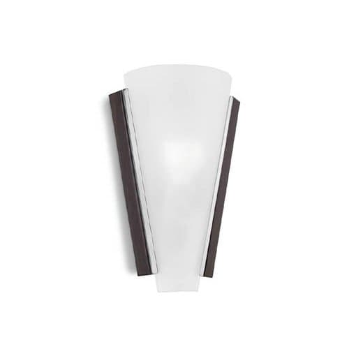 LEDs C4 Indoor Lighting Lugo II Chrome and Satin Glass Wall Fixture