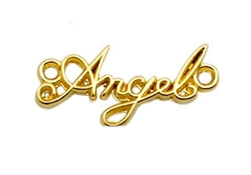 Sadingo DQ Metal Jewellery 6 mm, Zamak, Choice of Colours - Jewellery Craft - Angel - Pack of 1 - 22X10 Intermediate Gold