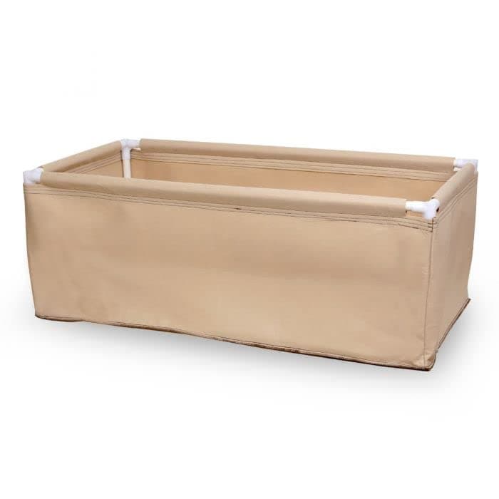 247Garden 2X4 Long Aeration Fabric Grow Bed/Raised Vegetable Flower Garden with PVC Frames (60-Gallon Tan)