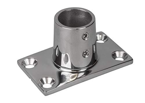 AMRS-281901-1 * Sea Dog Rectangle Base Rail Fittings, Stainless Steel - 90 Degree - 1" base