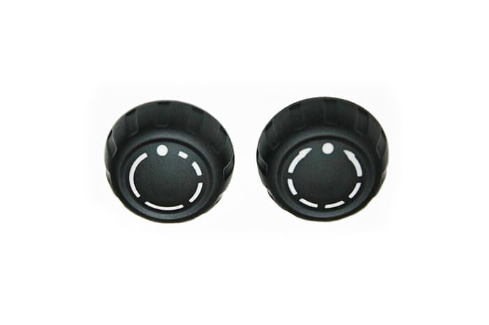 PCM Radio Replacement Knob Set (Left and Right knobs Included) for Porsche 911 997 / Cayman Boxster 987(Equivalent Part Numbers 99764220100A05/99764220200A05), Black, HX14813