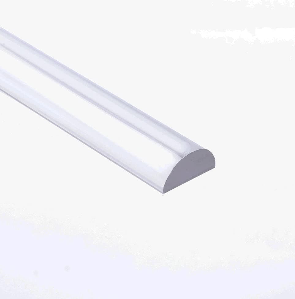 Clear Acrylic Shower Threshold 1/2" X 1/4" (WxL), Transparent Shower Dam Shower Splash Guard 39" Long,Half Round,Peel and Stick