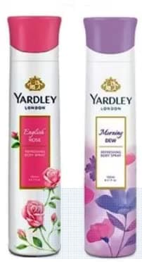 Yardley London English Rose and Morning Dew Combo Pack 2 Deodorant Spray - For Men women (150 ml,each Pack of 2)