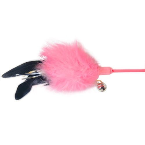 Feather on Stick Cat Toy Cat Teaser, Pink