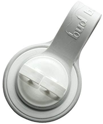 Bud Buttons by SPRK - Magnetic Headphone & Earbud Cord Organizer - Sure Stay Clip Great for Musicians, Runners & Outdoor Fitness (Gray/White)