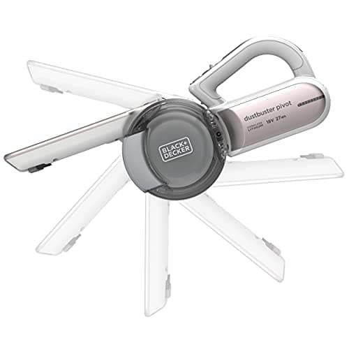 Black & Decker 18V Cordless Handheld Pivot Vacuum Cleaner With 1.5Ah Li-Ion Battery, 27.5 AW Suction Power, 440ml Bowl Capacity And Triple Filteration With 200° Rotation PV1820LRGP-GB 2 Years Warranty