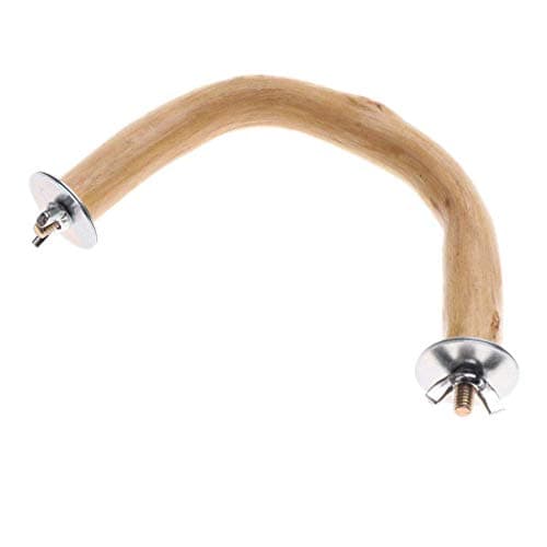 U-Shaped Wooden Parrot Bird Cage Perch Stand Platform Pet Bird Play Toy