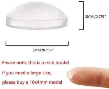 Self-Adhesive Clear Rubber Feet Tiny Bumpons 0.25" in Diameter x 0.079" Height PACK/100pcs (6x2mm 100pcs)