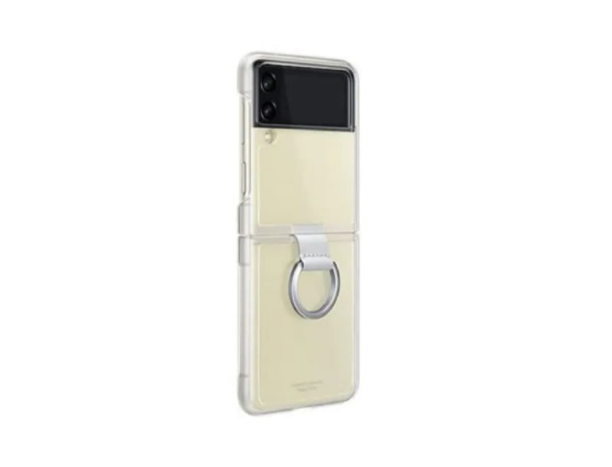 Samsung Galaxy Z Flip3 Clear Cover with Ring - Official Samsung Case - Plastic,Foldable, Transparent