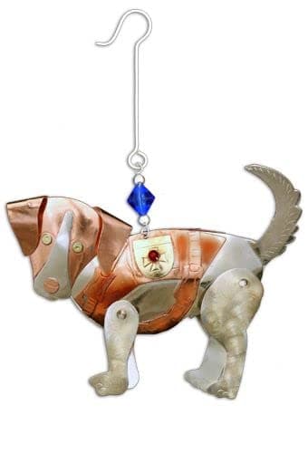 Pilgrim Imports Bronze Nickel and Copper Hanging Ornament Handmade Fair Trade- Patron The Dog