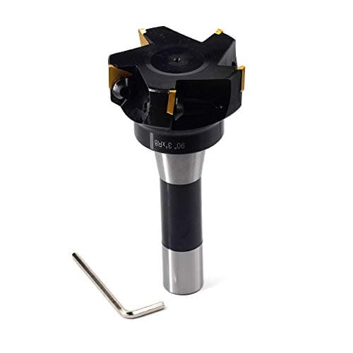 3" R8 Shank Indexable End Mill,90 Degree,5 Flutes
