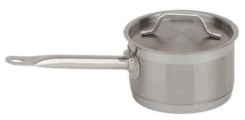 Royal IndustriesSaucepan w Lid 2qt Saucepot Induction Cookware Stainless Steel Pot,Long Sturdy Handle 6.3" Diam 3.7"H Silver, Dishwasher Safe, Commercial Grade-NSF Certified