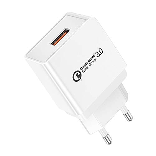 Quick Charge QC 3.0 18W Euro Fast AC Charger Adapter Compatible Samsung Galaxy S20 Ultra S10 S10+ S10e S9 S8 Note 20 10 9 8 A10s A20s A30s A51 A71, iPhone 12 Mini 11 Pro X XR XS Max 7 8 Plus SE 2020