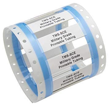 TE Connectivity/Raychem TMS-SCE Heat Shrinkable Wire Identification Sleeves (TMS-SCE-3/8-2.0-9-PC White, 10 Pcs)