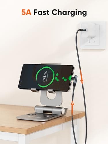 CableCreation Right Angle USB C to USB C Cable 3.3FT,100W 90 Degree USBC to USBC Cord Fast Charging USB C Charger Cord Compatible with iPhone 16,Galaxy S23 Ultra S22,MacBook,iPad mini 6,iPad Pro 2020