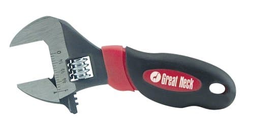 Great Neck 958DE Stubby Adjustable Wrench w/ 1-Inch Jaw Opening