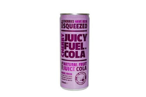 Juicy Fuel 100 Percent Natural Fruit Cherry Cola, 250 ml, Pack of 24