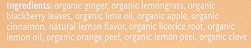 steep Organic Lemon Ginger Herbal 20 Count Box, Certified Organic, Gluten-Free, Kosher Tea in Foil-Wrapped Bags