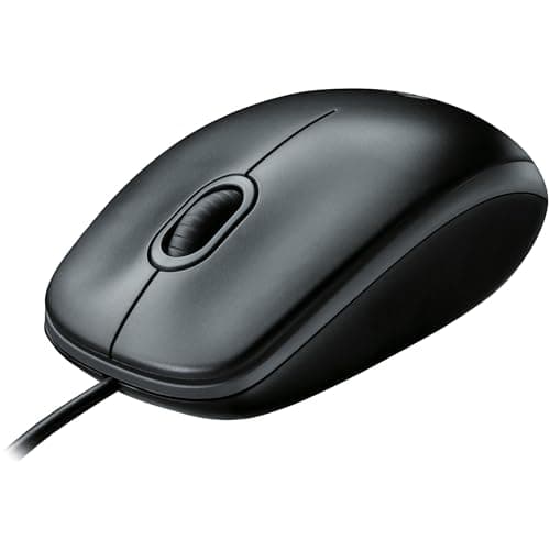 Logitech B100 Optical USB Wired 800 DPI Mouse with 3 Button and Ambidextrous Design