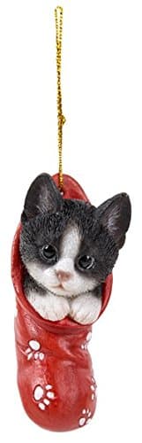 Vivid ArtsHanging Christmas Stocking Pet Pals- Black & White Kitten