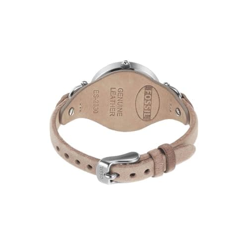 Fossil Georgia Watch for Women, Quartz Three Hand Movement with Leather Strap