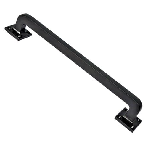 Adonai Hardware "Baara Antique Cast Iron Industrial Sliding Door Handle Pulls (12" x 1 Pack, Matte Black) for Vintage Wooden Barn Doors, Gates, Kitchen Cabinets, Furniture, Fences and Farmhouse