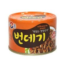 Can Food Sea Snail/PuPa (유동 골뱅이/번데기) (Silkwarm Pupa (130 g), 6 Can)