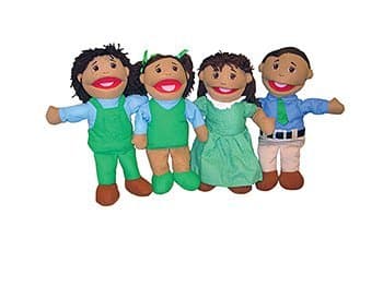 Latino Family Puppets, (Set of 4)