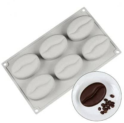 Matin Coffee Bean Shaped Chocolate Silicone Mould Jelly Candy, Cake Baking, Bakeware Chocolate Moulds (Pack of 1) (SSM060)