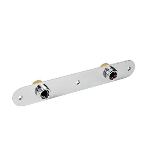 Thermostatic Mixer Bar Chrome Wall Plate Bracket Compatible with: Bristan, Grohe, Mira, Ideal, Triton, Aqualisa & More