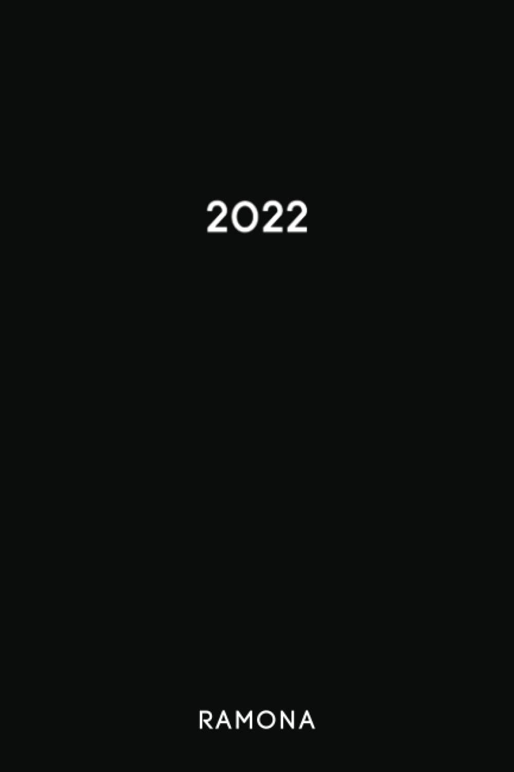 Kalender Ramona: Mit dem Vornamen personalisierter Taschenkalender I Terminplaner I A5 I 160 Seiten I Klassisch & Elegant In Schwarz (German Edition)