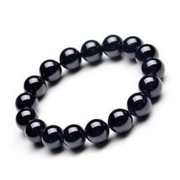 Mautik SadiwalaBlack Obsidian Bracelet, Natural Black Obsidian 8mm Beads, Unisex Bracelet