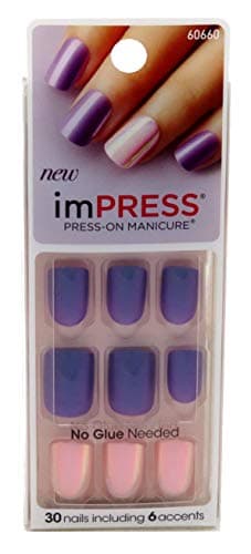 Kiss Impress Press-On Nails One Step Gel Bright As Feather (2 Pack)