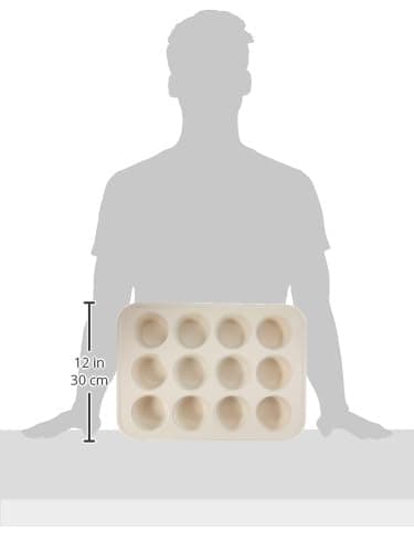 GreenLife 12-Cup Muffin Pan, PFAS-Free Healthy Nonstick Baking Tray, 11.4" x 1.9" x 15.9", Durable Ceramic Bakeware, Cupcakes, Egg Bites, Tarts, Brownies, Pink