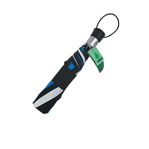 TOTES STORMBEATER AUTOMATIC OPEN DOUBLE VENTED FOLDING UMBRELLA (Blue White)