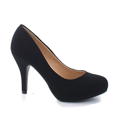 Comfortable Foam Pad Round Toe Classic High Heel Pump, Wedding Office Shoe