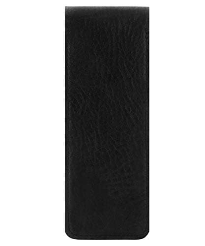 Londo Genuine Leather Pen and Pencil Case with Tuck in Flap, Stationery Bag
