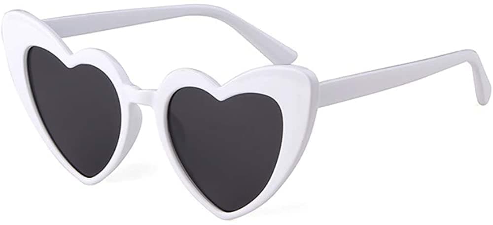 Heart Shaped Sunglasses for Women Girls Ladies Vintage Goggle Mod Sun Glasses Shades