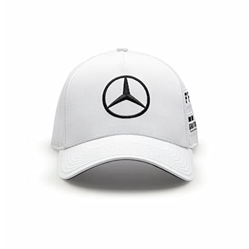 Mercedes AMG Petronas Formula One Team - Official Formula 1 Merchandise - Lewis Hamilton 2022 Team Trucker Cap - White - One Size