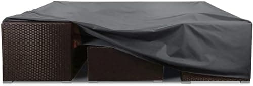 YoungBee Garden Furniture Covers - Rectangular/Square Outdoor Furniture, Waterproof, Anti-UV, Upgraded Tear-Resistant 420D Oxford Fabric Garden Rattan Sofa Set Patio Table Covers 250*180*90cm