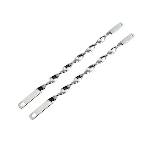 20" Flat Twisted Spring Fork Bars Chrome