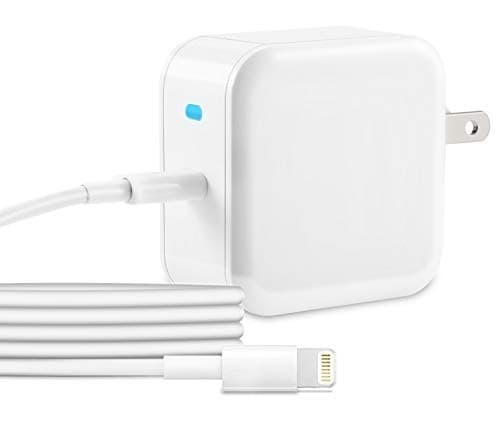 USB C Charger,30w Fast Wall Charger for iphone x,USB C Power Adapter PD/QC 3.0 Quick Charge iphone 8/8 plus. Type C Wall plug for ipad and more apple device,with 1 USB C- Lighting fast charging cable.