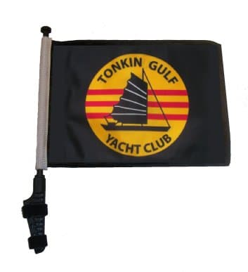 Tonkin Gulf Yacht Club Golf Cart Flag EZ On & Off Bracket