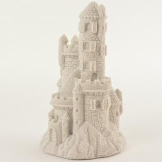Sand Castle Figurine 402 4.5" Tall Collectible Beach Deco (White)