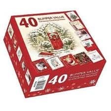 Christmas Cards - Box of 40 - Assorted Xmas Card Designs