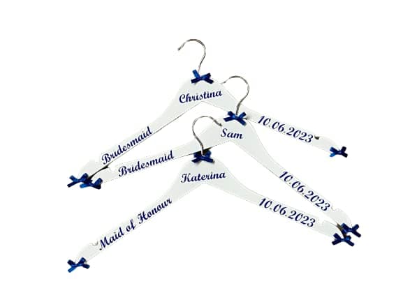 Wedding Hangers Personalised Bridal Hangers x3 by CleverCHIC