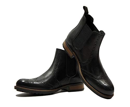 Hx London LEATHER BROGUE CHELSEA BOOT FOR MEN
